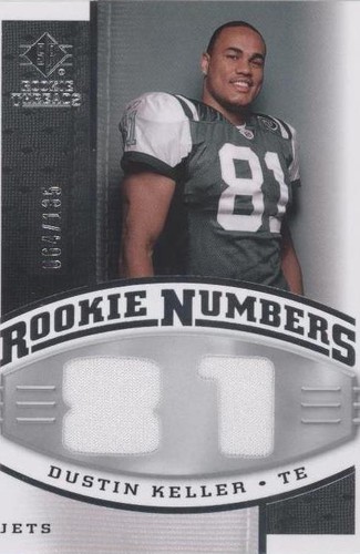 2008 SP Rookie Threads Dustin Keller #RN-DK