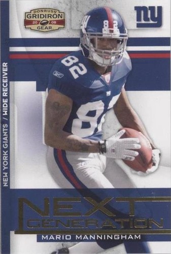 2008 Donruss Gridiron Gear Mario Manningham #NG-10