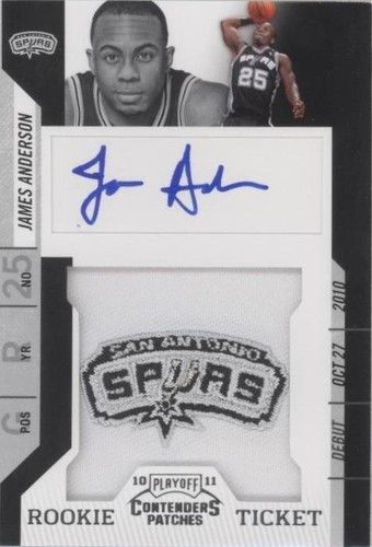 2010-11 Playoff Contenders Patches - James Anderson #169
