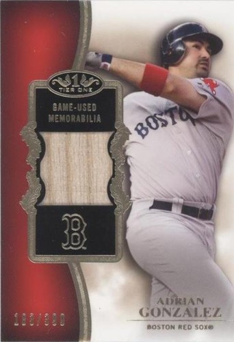 2012 Topps Tier One - Adrian Gonzalez #TSR-AG