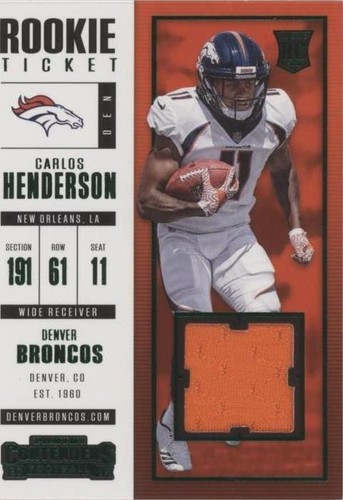 2017 Panini Contenders Carlos Henderson #SW-32