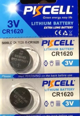 2 PC CR1620 ECR1620 1620 3V Lithium Button Coin Cell Battery PKCELL/Exp.2024