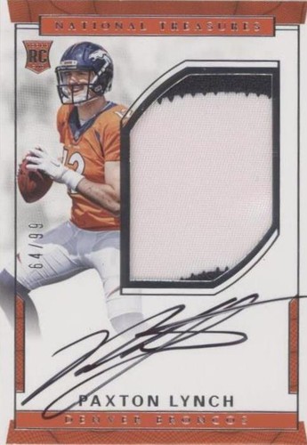 2016 Panini National Treasures Paxton Lynch #109