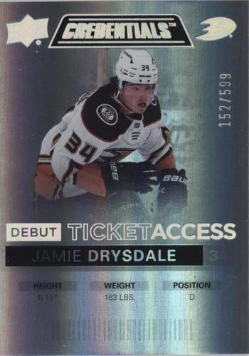 2021-22 Upper Deck Credentials - Jamie Drysdale #138