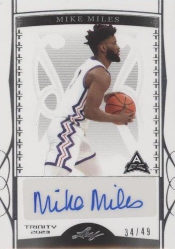 2022-23 Leaf Trinity - Mike Miles #BA-MM3