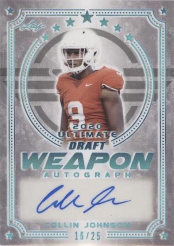 2020 Leaf Ultimate Draft Collin Johnson #WA-CJ1