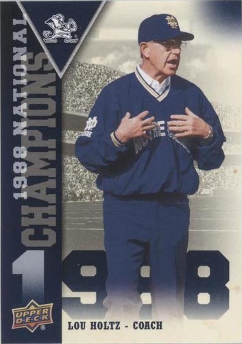 2013 Upper Deck University of Notre Dame Lou Holtz #NC-LH