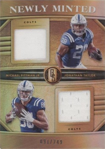 2020 Panini Gold Standard Jonathan Taylor Michael Pittman Jr. #MMD10