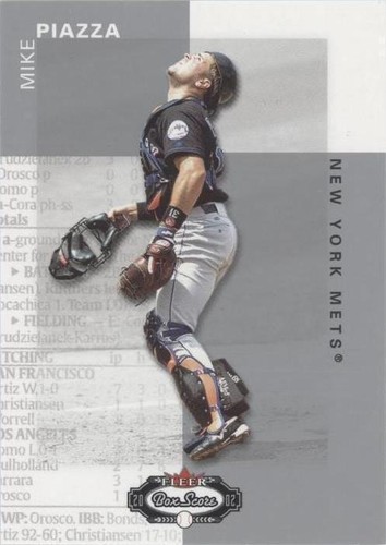 2002 Fleer Box Score - Mike Piazza #5