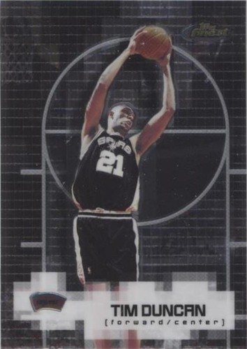 2000-01 Topps Finest - Tim Duncan #100