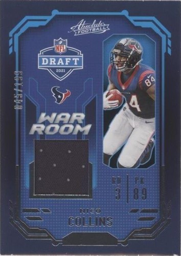 2021 Panini Absolute Nico Collins #WRM-NCO