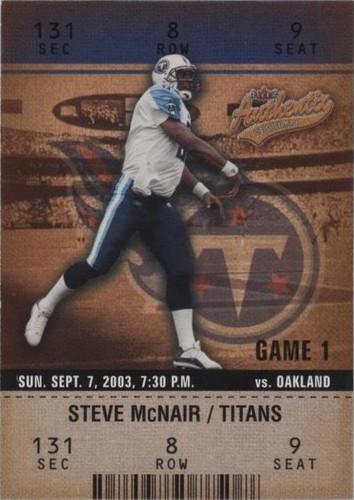 2003 Fleer Authentix Steve McNair #99