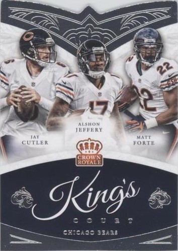 2015 Panini Crown Royale Alshon Jeffery Jay Cutler Matt Forte #KC10