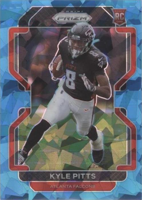 2021 Panini Prizm Rookie Kyle Pitts #341 Blue Ice Prizm RC /99