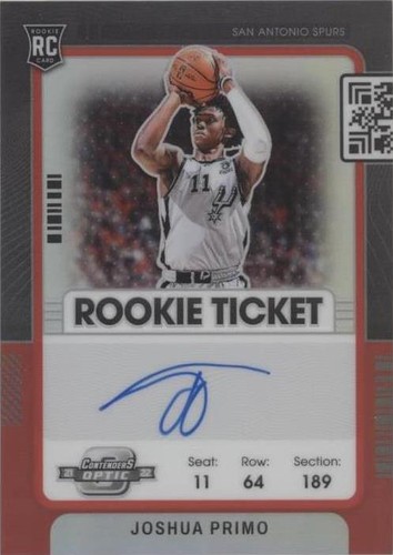 2021-22 Contenders Optic Joshua Primo Hoop Dreams Gold Prizm