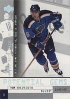 2002-03 Upper Deck Mask Collection - Tom Koivisto #135