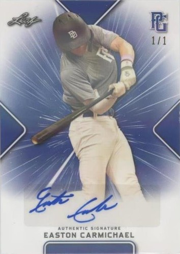 2021 Leaf Perfect Game National Showcase - Easton Carmichael #BA-EC1