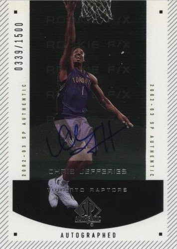 2002-03 SP Authentic - Chris Jefferies #167