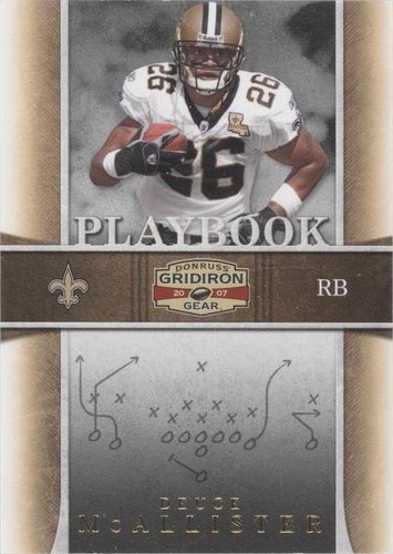 2007 Donruss Gridiron Gear Deuce McAllister #PB-23