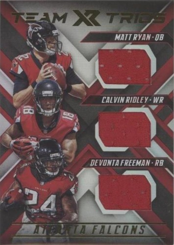 2018 Panini XR Calvin Ridley Devonta Freeman Matt Ryan #TT-ATL