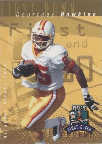1997 Playoff First & Ten Courtney Hawkins #9
