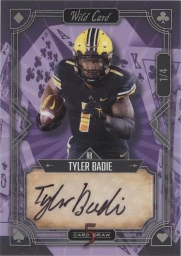2022 Wild Card 5 Card Draw Tyler Badie #5CDCL-49