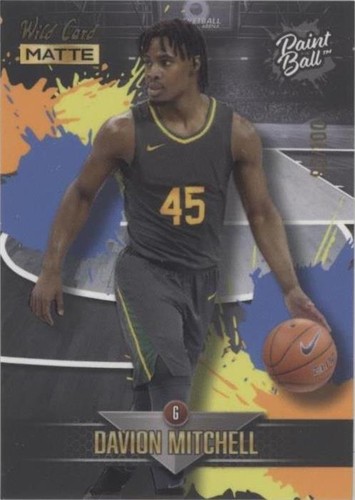 2022-23 Wild Card Matte Draft - Davion Mitchell #PB-5