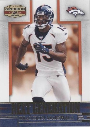 2007 Donruss Gridiron Gear Brandon Marshall #NG-6