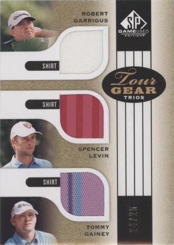 2012 SP Game Used Edition - Robert Garrigus Spencer Levin Tommy Gainey #TG3 GLG