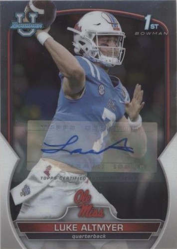 2022 Bowman University Chrome Luke Altmyer #43