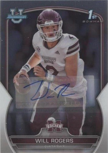 2022 Bowman University Chrome Will Rogers #46