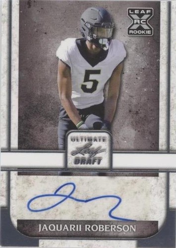 2022 Leaf Ultimate Draft Jaquarii Roberson #BA-JR2