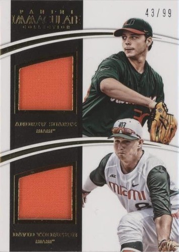 2015 Panini Immaculate Collection Collegiate - Andrew Suarez David Thompson #25