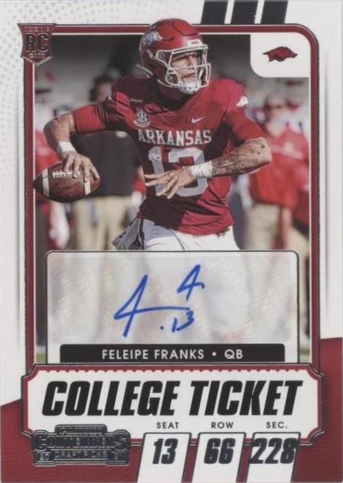 2021 Panini Contenders Draft Picks Feleipe Franks #309