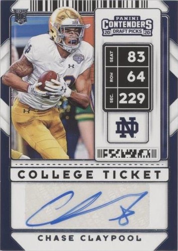 2020 Panini Contenders Draft Picks Chase Claypool #136