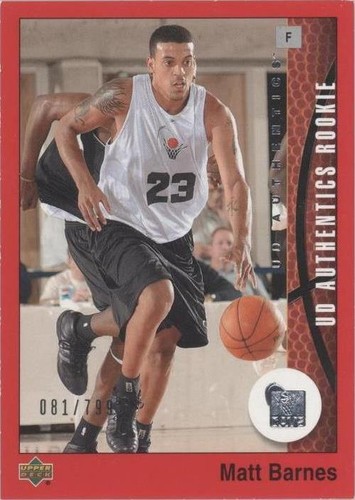 2002-03 Upper Deck UD Authentics - Matt Barnes #93