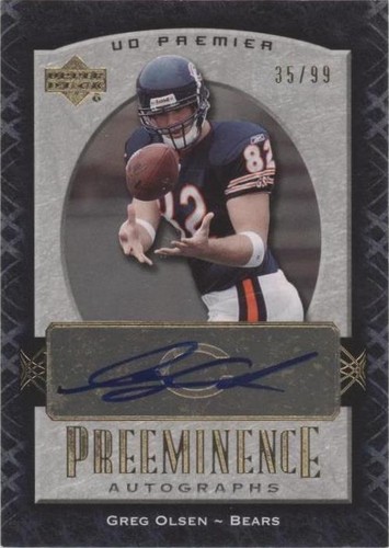 2007 UD Premier Greg Olsen #PRE-GO