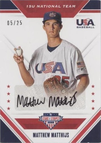 2020 Panini USA Baseball Stars & Stripes - Matthew Matthijs #15U-MM