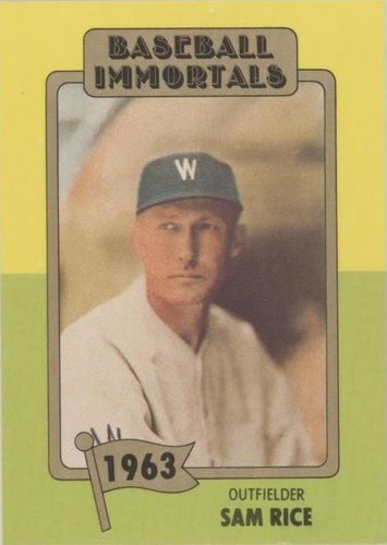 1980-87 SSPC Baseball Immortals - Sam Rice #93