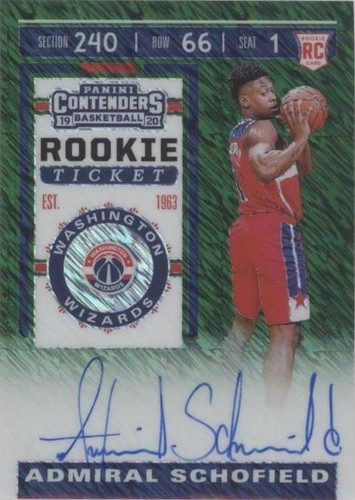 2019-20 Panini Contenders - Admiral Schofield #127