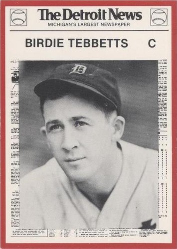 1981 Detroit News Detroit Tigers Boys of Summer 100th Anniversary - Birdie Tebbetts #92