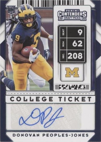 2020 Panini Contenders Draft Picks Donovan Peoples-Jones #145
