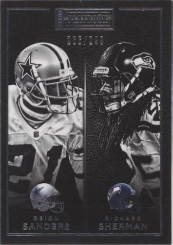 2015 Panini Playbook Deion Sanders Richard Sherman #48