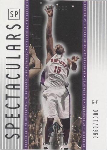2001-02 SP Authentic - Vince Carter #162