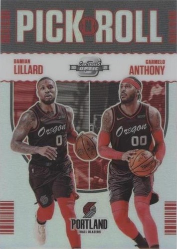 2020-21 Panini Contenders Optic - Carmelo Anthony/Damian Lillard #14