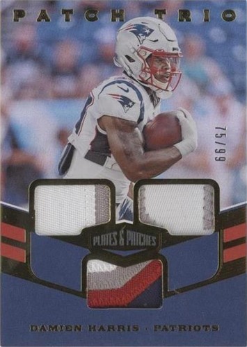 2019 Panini Plates & Patches Damien Harris #PT-DHA