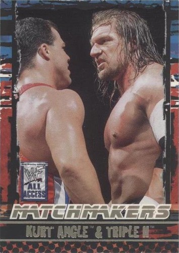 2002 Fleer WWF All Access - Kurt Angle Triple H #8 MM