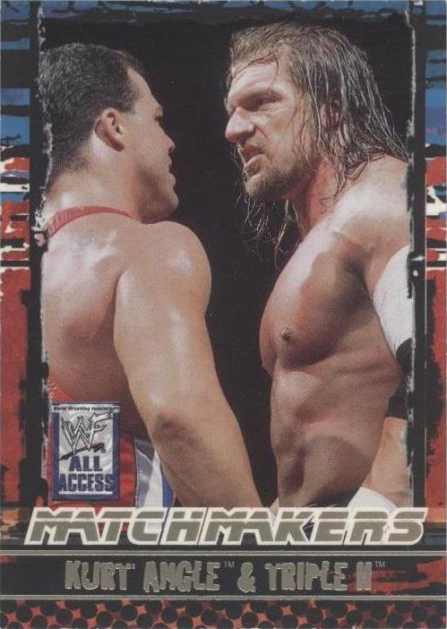 2002 Fleer WWF All Access - Kurt Angle Triple H #8 MM