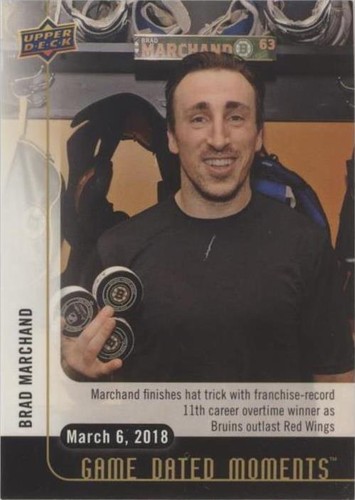 2017-18 Upper Deck Game Dated Moments - Brad Marchand #58