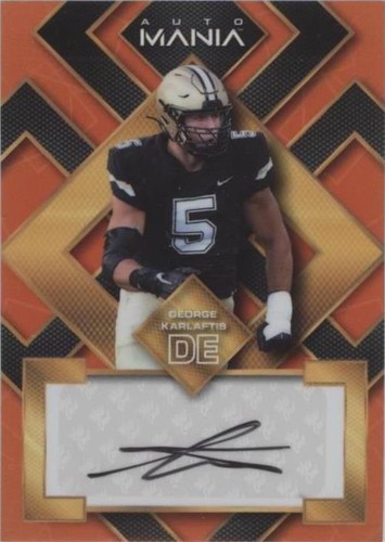 2022 Wild Card Auto Mania George Karlaftis #AM-SQ14